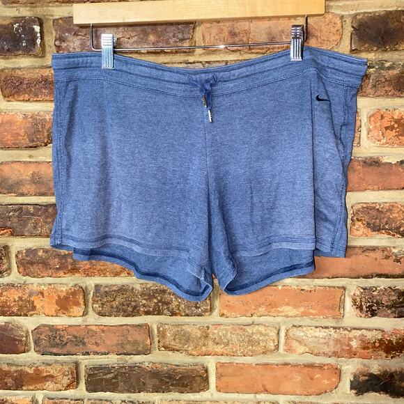Nike Vintage Blue Athletic Pull-On Sweat Shorts Women's Size Large - Picture 1 of 5